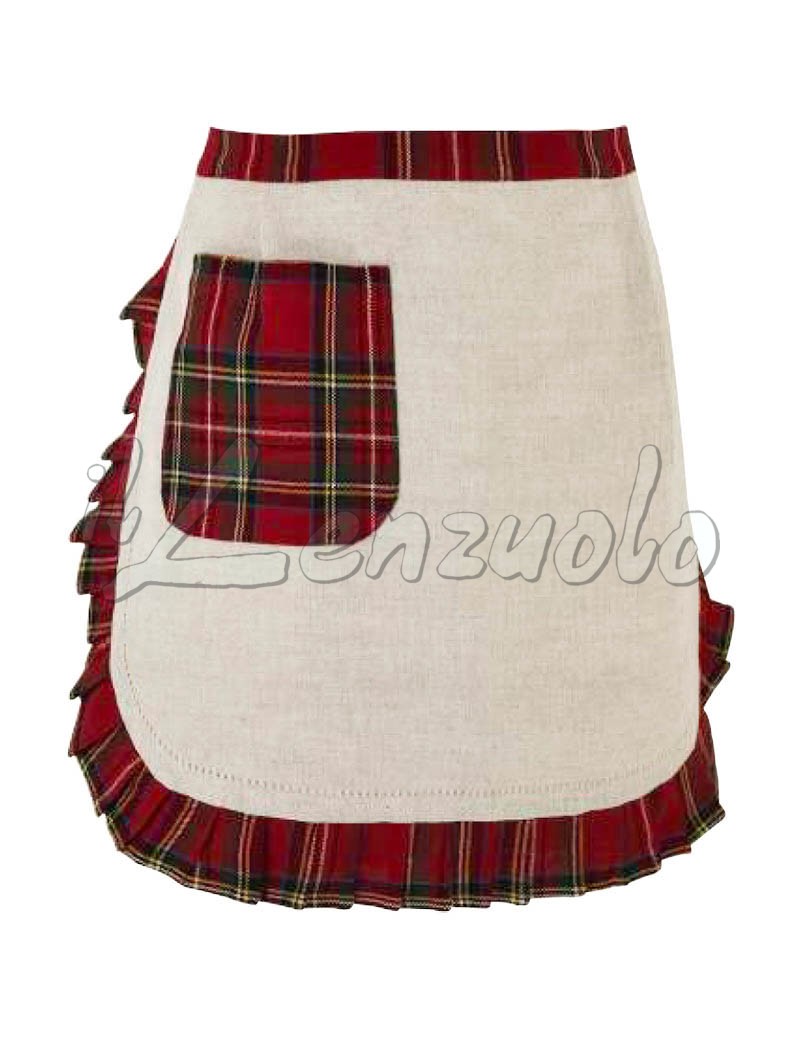 Grembiuli Da Cucina Particolari.Grembiule Da Cucina Courmayeur Con Bordo Tartan By Preziosa