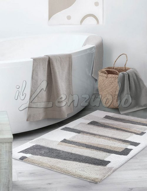 Tappeto bagno jacquard in cotone antiscivolo BAMBOO di Gabel