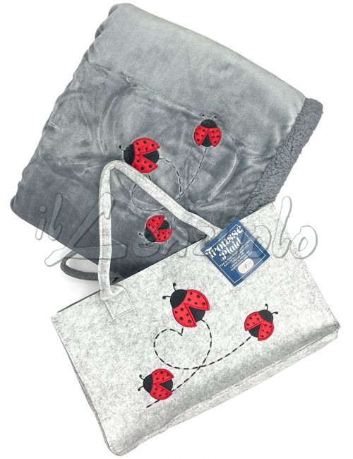 plaid-con-ricamo-in-trousse-coccinelle-grigio